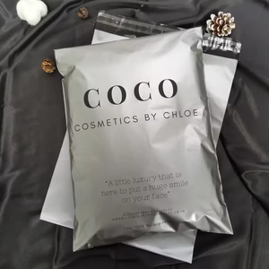 Sac d'expédition gris argenté imprimé personnalisé, pochette d'expédition express en polyéthylène, sac de courrier en plastique résistant à l'humidité - Product Image 2