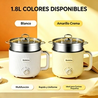 Mini-cuiseur électrique 1,8 L 600 W avec options de prise AU/EU/UK, revêtement antiadhésif, pour usage domestique et en dortoir, logo personnalisé
