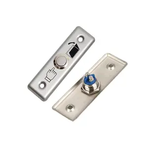VIANS Metal Stainless Release Push Button LED Light Access Control Lock System NC NO COM Smart Door switch