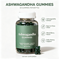 ASHWAGANDHA Gummies Fudge Source Factory 60 Gummies Véganes Améliorent l'Immunité Racine de Maca Vitamines D2 C
