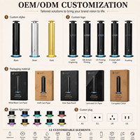 Diffuseur d'arômes sans eau, commande par application, rechargeable, machine de désodorisation d'air en forme de tour pour la maison