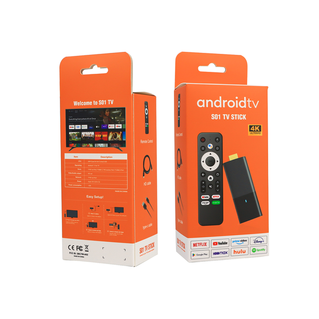 JUNUO S02 TV Stick Android 4K Allwinner H313 Android 10 OS Smart TV Dongle 2gb/16gb Android TV Stick with BT Voice Remote