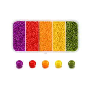 Ensemble de perles de verre rondes de 2 mm à 5 compartiments pour la fabrication de bracelets et accessoires de bijouterie - Product Image 4