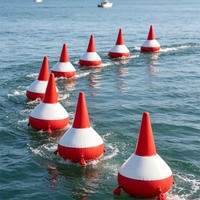 Bouée flottante conique gonflable en PVC avec logo personnalisé, bouée de marquage pour la natation en eau libre et le triathlon