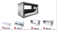 Casa modular plegable de 20 pies y 40 pies, casa móvil, casas prefabricadas aprobadas por la CE, móvil prefabricado de acero ligero de bajo costo