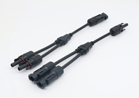 Connecteur photovoltaïque en forme de Y prise mâle et femelle adaptateur trois voies un à deux