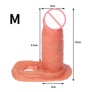 Wiederverwendbarer <span class=keywords><strong>Penis</strong></span>überzug aus Silikon, Sexspielzeug für Männer, Penisvergrößerungs-Hülle, Dildo-Kondom, <span class=keywords><strong>Penis</strong></span>-Extender - Product Image 5