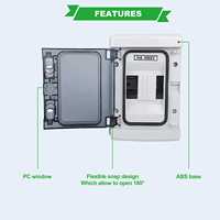Boîte de distribution électrique EBASEE, nouvelle génération, en plastique ABS PC, 9 voies, 3 phases, personnalisable, étanche IP65