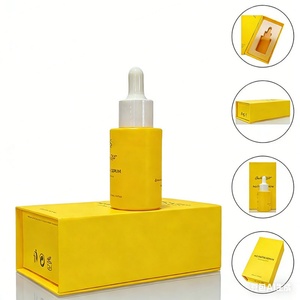 Luxury Empty 20ml 1oz 2oz 30ml 50ml Matte Yellow Glass Face Body Beard Hair Oil Essential Oil Serum Dropper Bottle with <b>Box</b> - Product Image 1