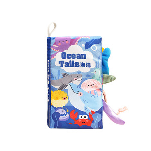<span class=keywords><strong>Livre</strong></span> en tissu pour bébés avec motif d'animaux en dessin animé tridimensionnel, lavable, résistant aux déchirures, jouet éducatif pour les enfants <span class=keywords><strong>de</strong></span> 3 à 6 mois - Product Image 5