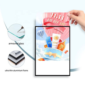 Cửa hàng nhôm menu Slide điện đèn kim loại máy ảnh hiển thị đứng hookah quảng cáo Acrylic treo hộp đèn - Product Image 1