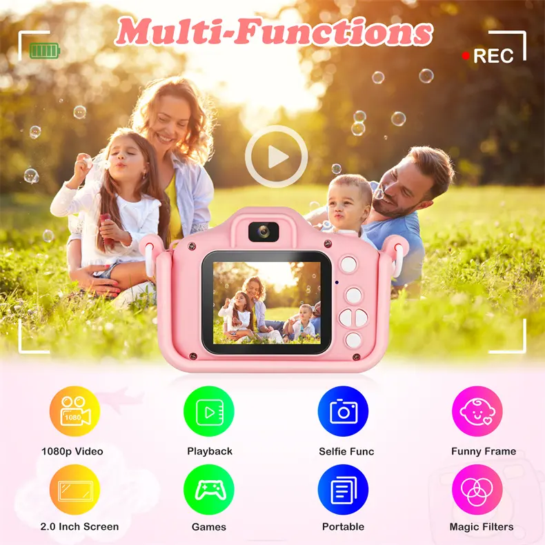 아이 720P 1080P 어린이 카메라 장난감 선물 IPS HD 화면 X2 미니 디지털 비디오 카메라
