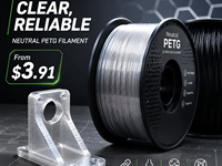 Filament d'imprimante 3D PETG neutre 1,75 mm transparent, résistant aux chocs, pour pièces fonctionnelles Bambu Lab Creality
