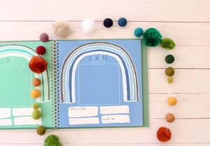 Petit arc-en-ciel bébé livre <span class=keywords><strong>de</strong></span> mémoire première <span class=keywords><strong>année</strong></span> Journal Album pour enregistrer des souvenirs spéciaux <span class=keywords><strong>de</strong></span> bébé souvenir d'étape pour bébé - Product Image 3