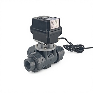 Vanne à boisseau sphérique en PVC/UPVC DN50 50mm A150 CR202, électromagnétique 24V motorisée, port en T 3:1, contrôle de basse pression et de température - Product Image 6