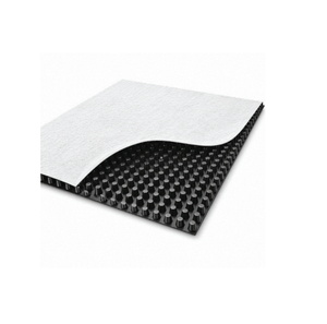 Tapis de drainage composite imperméable en HDPE à fossettes pour fondations, sous-sols, toitures, jardins, tunnels et applications souterraines - Product Image 1