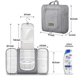 Large Storage Hanging Toiletry Travel <b>Bag</b> with Hook New Cosmetic Makeup and Jewelry Organizer for Men Women for Bathroom Use - Product Image 4