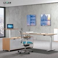 Vente en Gros de Meubles Assis à Debout Table d'Ordinateur Levante de Bureau Bureau Électrique à Hauteur Réglable