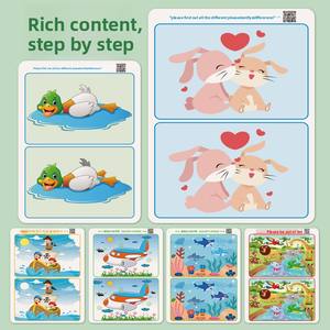 <span class=keywords><strong>Jeu</strong></span> de cartes d'entraînement à la concentration pour enfants : Trouvez la différence – Développement de l'intelligence et de la réflexion globale – Jouet stimulant pour le cerveau - Product Image 3