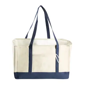 Recyclable custom shopping bag portable Large capacity drawstring tote shopping bag cheap printed shopping bag