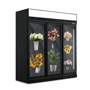 Canada 3 Doors Flower Fresh Keeping Showcase Flower Refrigerator Display Cabinet Floral Display Cooler