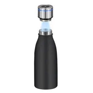 Sıcak satış 350ml siyah güç kaplama akıllı Kawaii ince fantezi serin sevimli Tumbler kupa bardak Uv işık kendini temizleme su şişesi
