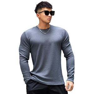T-shirt Sportiva Casual da Uomo a Collo Tondo, Maglietta da Palestra a Rapida Asciugatura, T-shirt a Maniche Lunghe per Uomo - Product Image 1