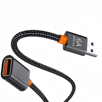 6A 120W USB 3.0 Verlängerungskabel Buchse auf Stecker Verlängerungskabel Hochgeschwindigkeits-Datenübertragungskabel für Computer Kamera TV-Kabel