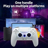 Gamepad Turbo yang Dapat Diprogram untuk //PC (736C)-Joystick Efek Hall Trigger Linear Motor Getar Nirkabel BT FCC/CE