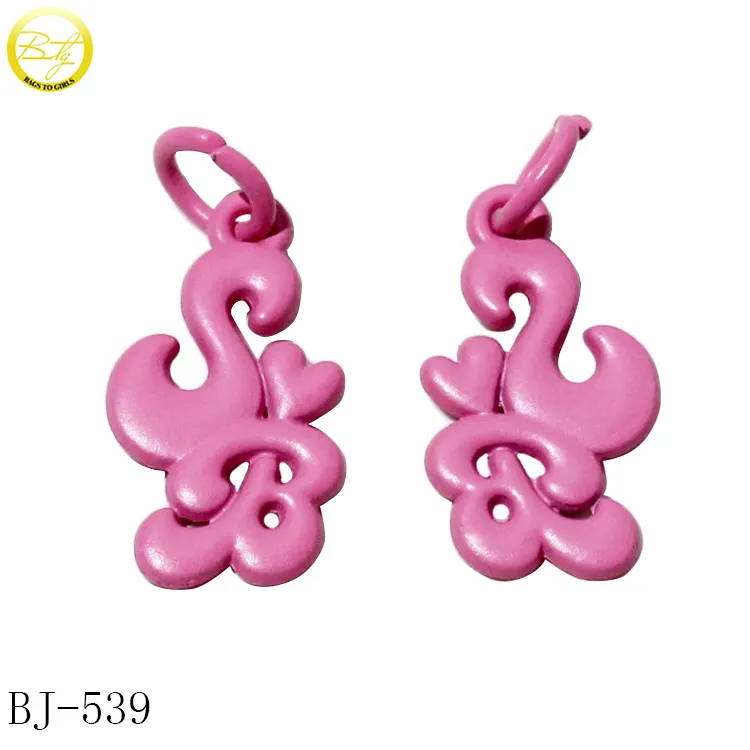 Cartellini per gioielli con logo rosa personalizzati accessori per ciondoli in metallo con ciondoli in lega di metallo