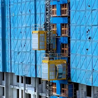 Langlebiger Doppelkäfig-Schnellaufzug Gebrauchter Bau-Personenaufzug SC200 Baustellenlift