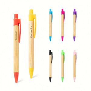 Bamboo Ballpoint <b>Pens</b> Wholesale Bamboo and Wood Advertising Gift <b>Pens</b> Customizable Logo Printing Multi-<b>Color</b> Bamboo <b>Pens</b> - Product Image 1