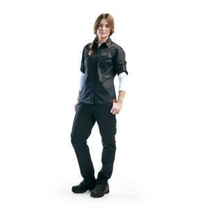 BLAKLADER - 320811359900L Camisa de sarga para mujer Negro-CAMISETAS DE TRABAJO EAN 7330509484838 - Product Image 3