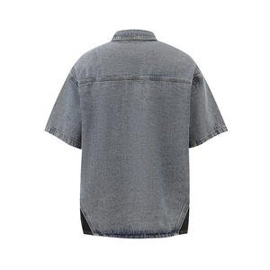 Veste d'é<span class=keywords><strong>t</strong></span>é décontractée à manches courtes pour hommes 2025 Design de style coréen Chemise en jean délavé Beau style - Product Image 5