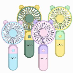 Ventilador de Mano Eléctrico Recargable USB de 3 Velocidades con Soporte, Portátil para Uso en Exteriores, con Batería, Personalizable con Logotipo - Product Image 2