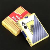 Cartes à jouer de poker en plastique étanches personnalisées 100% avec poker de mot de police à indice jumbo