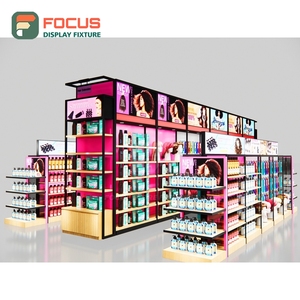 Custom Wig Display Counter Glass Top Lockable Drawer Multi <b>Shelf</b> Hair Store Display Counter Cabinet Unit - Product Image 2