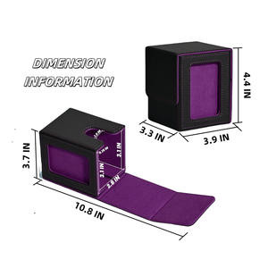 Caja de Cartas Coleccionables Wanzhi Outman TCG para Pokémon, Nueva, con Capacidad para Más de 100 Cartas, Resistente, de Cuero, Rectangular - Product Image 6