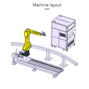 2000W entièrement automatisé 3D <span class=keywords><strong>6</strong></span> Aixs Fanuc 20ib bras robotique Machine de découpe laser haute efficacité Robot de découpe laser pour le métal - Product Image 2