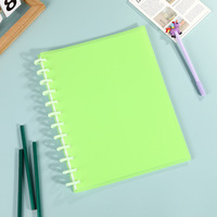 Classeur à clip en PP à feuilles mobiles, transparent, pour le rangement de livres et de documents