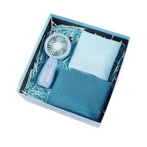 Set de regalo moderno con toalla azul, taza de acero inoxidable y sombrilla con protección UPF50+ para mujer, regalo para San Valentín, boda, Día de la Madre, cumpleaños - Product Image 2