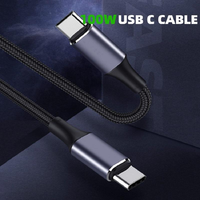 Câble USB C vers Type C PD 100W 20V 5A QC3.0 Charge rapide 4.0 Câble de charge rapide pour iPhone Samsung Ordinateur portable Câble USB C