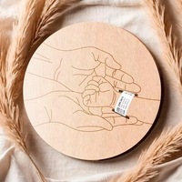 Cartes de développement pour nouveau-né en bois naturel personnalisables, cadeau, bracelet d'hôpital, plaque