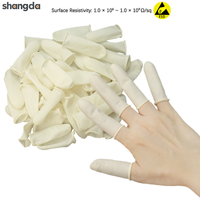 Gants de protection antidérapants pour les doigts, protège-doigts en caoutchouc latex, gants antistatiques, orange