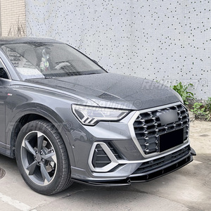 Front Bumper Diffuser Front Bumper Spoiler Splitter Lip Protector Cover for Audi Q3 F3 <b>Sline</b> 2019+ Body Kit Car Accessories - Product Image 5