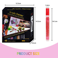 Stylos à peinture acrylique à base d'eau, séchage rapide, non toxiques, pour la peinture artistique, sans odeur, ensemble de 48 couleurs