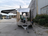 Camion de restauration rapide en acier inoxydable de 3,5 m pour l'extérieur, remorque à glaces et gelato en acier inoxydable