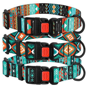 Fabrikant Groothandel Goedkope Custom Designer Patroon Verstelbare Nylon Pet Halsband Voor Hond Wandelen <span class=keywords><strong>Training</strong></span> - Product Image 1