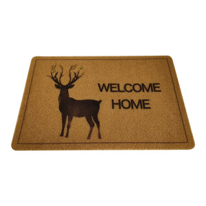 Alfombra de Bienvenida Moderna para Exteriores de 17x29 Pulgadas, de Fibra de Coco Antideslizante, 0.5 Pulgadas de Grosor, Fabricada a Máquina, Rectangular, Diseño Abstracto - Product Image 1