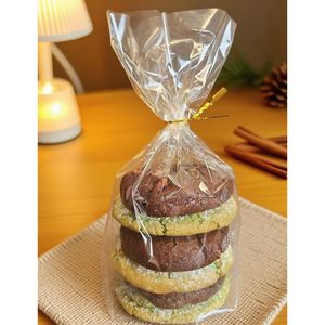 <b>Clear</b> Cellophane Bottom Gusset <b>Bags</b> 6x9x2.4 Inch With Twist Ties For Party Favor Gift Packaging - Product Image 4